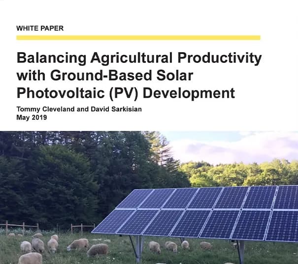 Balancing Agricultural Productivity with Ground-Based Solar Photovoltaic (PV) Development