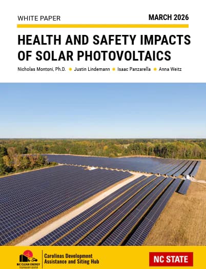 Health and Safety Impacts of Solar Photovoltaics